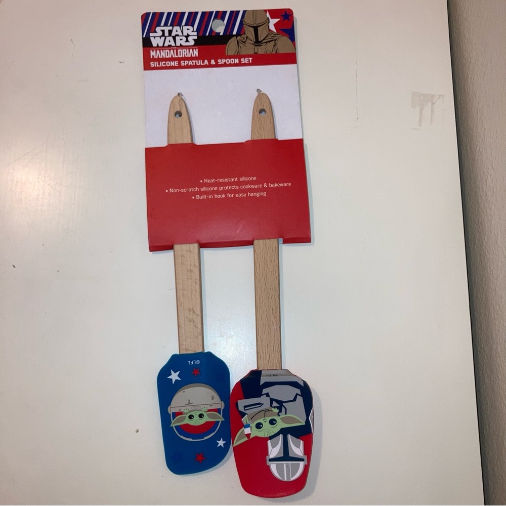 Star Wars Mandalorian Grogu Silicone Spatula & Spoon Set